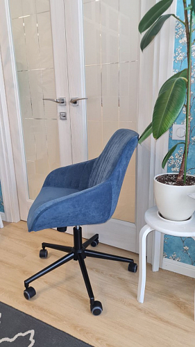 Компьютерное кресло Dublin/Дублин хром / вельвет графит фото покупателя 7