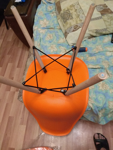 Пластиковый стул Eames PC-015 серо-голубой / дерево фото покупателя 493