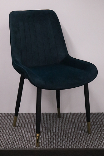 Стул на металлокаркасе Seda 1 blue / black / gold из шоурума 18