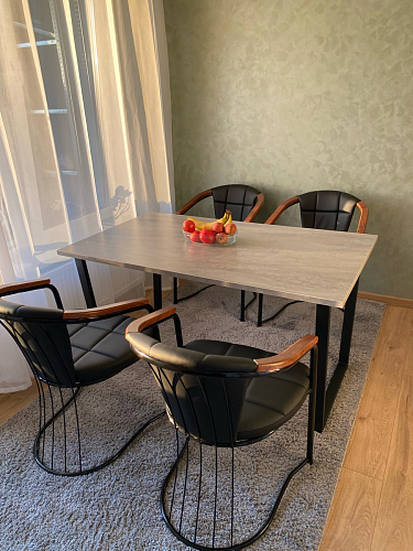 Деревянный стол Лота Лофт 120х75 белый матовый / дуб крафт золотой фото покупателя 218