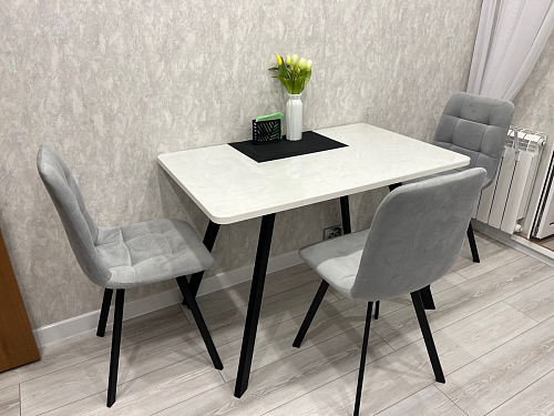 Стул на металлокаркасе Чилли К кирпичный / черный фото покупателя 147