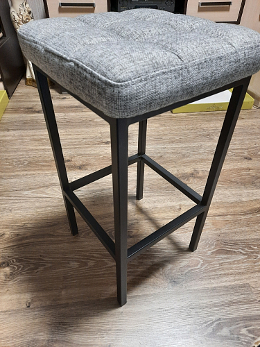 Барный стул Лофт микровелюр катания блэк / черный матовый фото покупателя 177