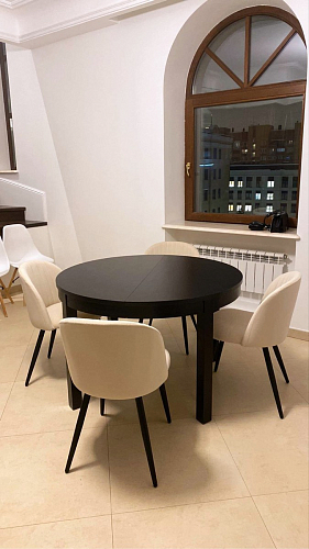 Стул на металлокаркасе Gabi dark beige / black / silver фото покупателя 950