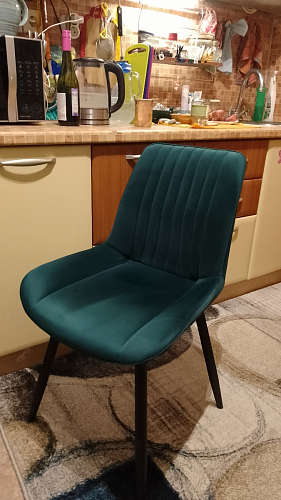 Стул на металлокаркасе Седа К кирпичный / черный фото покупателя 32