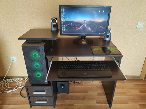 Стол компьютерный Джаз-24 правый венге фото покупателя 36