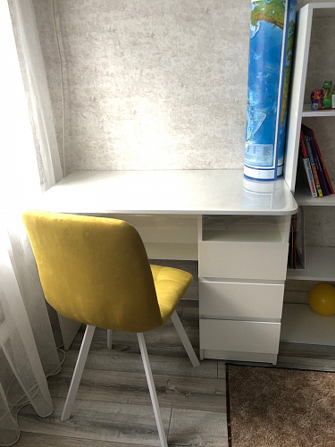 Стул на металлокаркасе Чилли К темно-серый (velutto 32) / черный фото покупателя 349