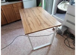 Стол Лота Лофт 140 25 мм черный матовый / бетон фото покупателя 50