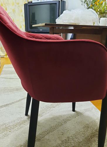 Стул на металлокаркасе Vener wine red фото покупателя 9