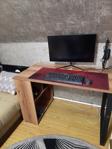 Письменный стол Битти Лофт 116х60х75 креатель / черный матовый фото покупателя 5