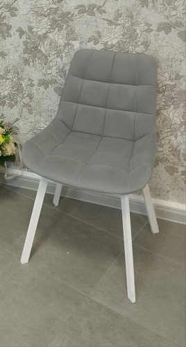 Стул на металлокаркасе Челси бежевый / белый каркас фото покупателя 90