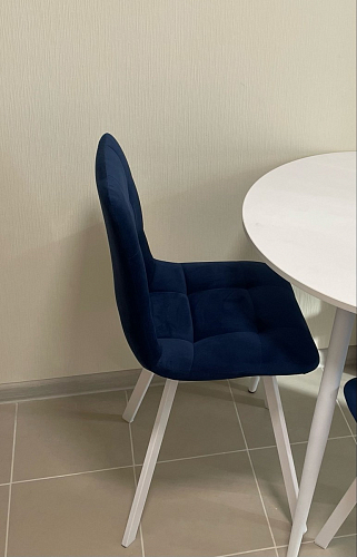 Стул на металлокаркасе Чилли К светло-серый велюр / черный каркас фото покупателя 105