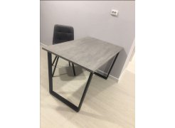 Стол Лота Лофт 140 25 мм черный матовый / бетон фото покупателя 806