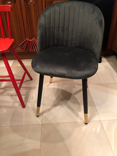 Стул на металлокаркасе Gabi 1 light purple / black / gold фото покупателя 45