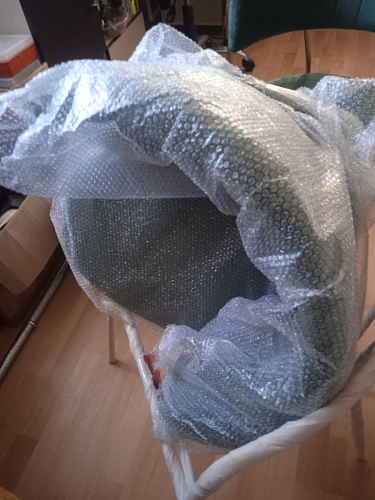 Стул на металлокаркасе Kamelia зеленый / золото фото покупателя 77