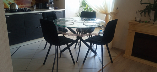 Стул на металлокаркасе Чилли зеленый / белый каркас фото покупателя 335