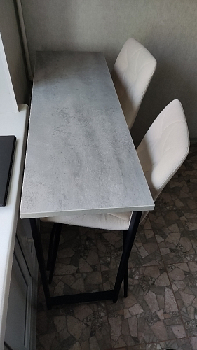 Барная стойка Дилан Лофт 120х60х90 бетон фото покупателя 116