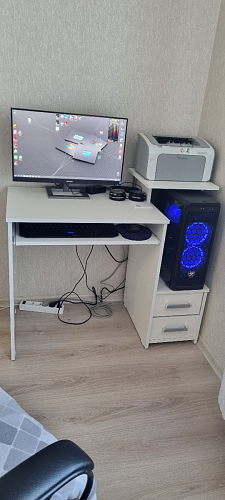 Компьютерный стол Джаз-24 левый дуб сонома фото покупателя 50