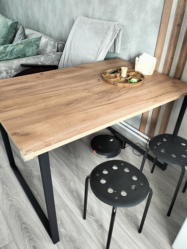 Деревянный стол Лота Лофт 120x75 дуб крафт табачный / черный матовый фото покупателя 988