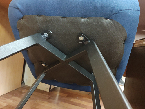 Стул на металлокаркасе Чилли синий / белый фото покупателя 742