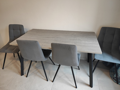 Стол Тринити Лофт 120 32 мм дуб галифакс табако / черный матовый фото покупателя 262