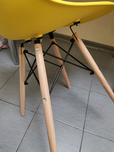 Пластиковый стул Eames PC-015 желтый фото покупателя 68