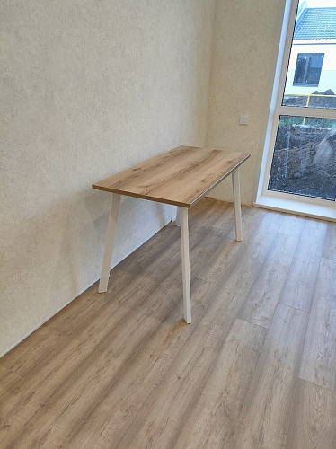 Стол Тринити Лофт 120 32 мм бетон / черный матовый фото покупателя 205