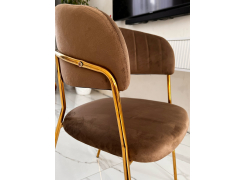 Стул на металлокаркасе Kamelia зеленый / золото фото покупателя 40