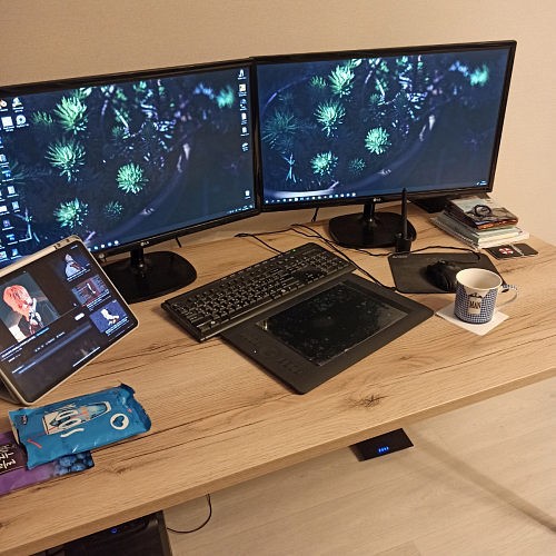 Стол Тринити Лофт 120 25 мм черный матовый / юта фото покупателя 7