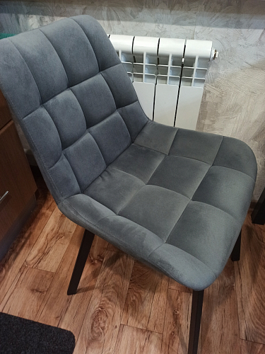 Стул на металлокаркасе Челси морская волна / черный фото покупателя 168