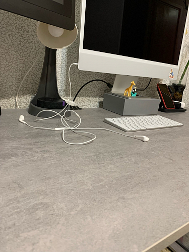 Письменный стол Битти Лофт 116х60х75 дуб вотан / белый матовый фото покупателя 101