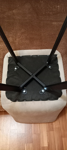 Стул на металлокаркасе Чилли темно-серый / черный каркас фото покупателя 391