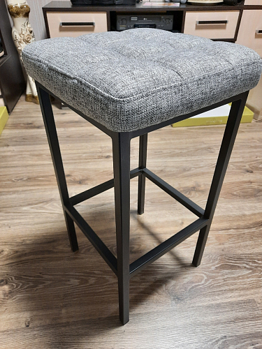 Барный стул Лофт ткань канди грей / черный матовый фото покупателя 176