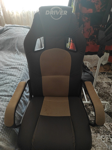 Компьютерное кресло Driver/Драйвер кожзам черный / серый фото покупателя 60