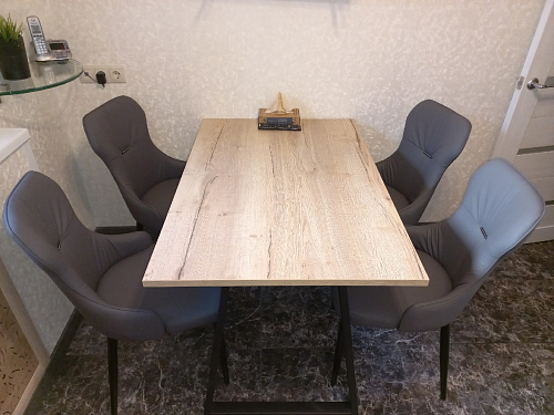 Стул на металлокаркасе Neli gray / black фото покупателя 10