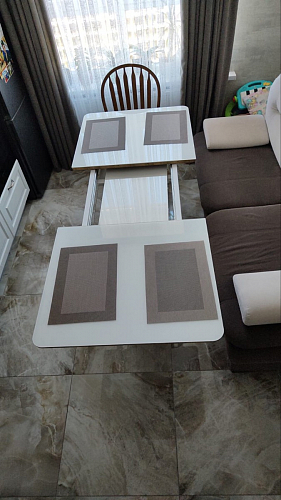 Стол Иматра 140 белый / дуб вотан фото покупателя 7