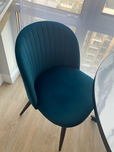 Стул на металлокаркасе Gabi dark beige / black / silver фото покупателя 446