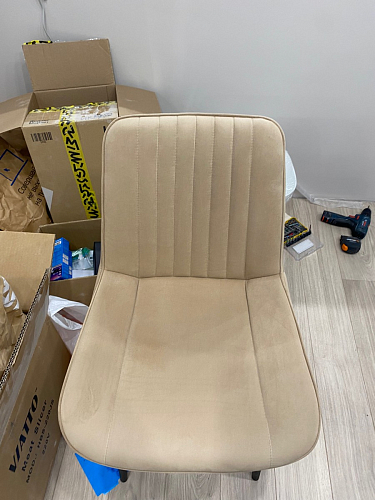 Стул на металлокаркасе Седа К латте / черный фото покупателя 148