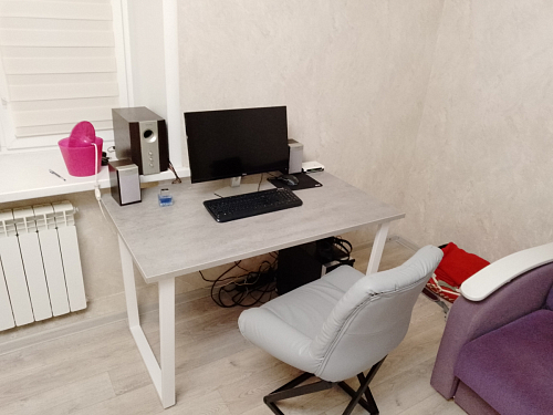 Стол Лота Лофт 120 25 мм сабия / белый матовый фото покупателя 511