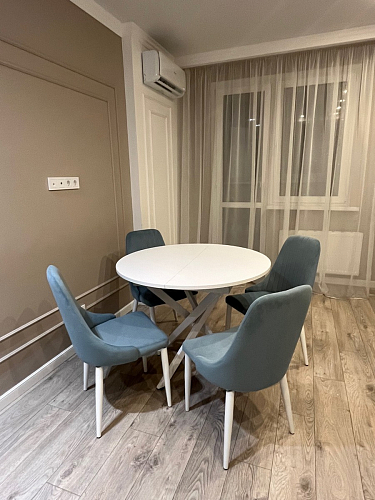 Стул на металлокаркасе Kora green / black фото покупателя 196