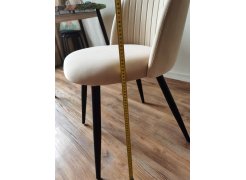 Стул на металлокаркасе Gabi 1 бежевый / черный с серебряными наконечниками фото покупателя 811