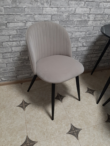 Стул на металлокаркасе Gabi 1 light blue / black / gold фото покупателя 260