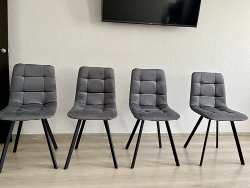 Стул на металлокаркасе Чилли черный / зеленый фото покупателя 772