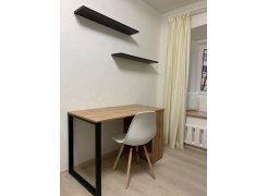 Письменный стол Битти Лофт 116х60х75 дуб вотан / черный матовый фото покупателя 93