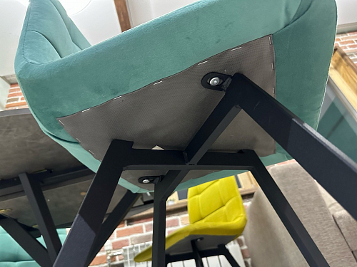 Стул на металлокаркасе Чилли синяя ткань / белый фото покупателя 1355