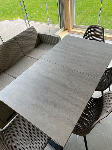 Стол Лота Лофт 140 25 мм черный матовый / бетон фото покупателя 203