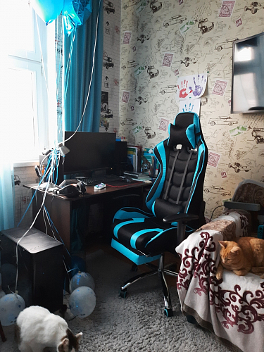 Компьютерное кресло Kano 1 light blue / black фото покупателя 88