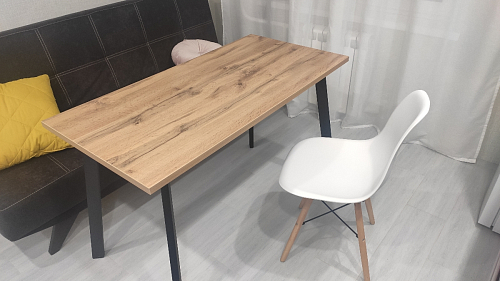 Стол Тринити Лофт 120 32 мм бетон / черный матовый фото покупателя 493