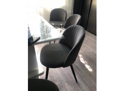 Стул на металлокаркасе Gabi 1 бежевый / черный с серебряными наконечниками фото покупателя 622