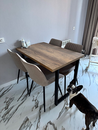 Стул на металлокаркасе Седа К кирпичный / черный фото покупателя 284