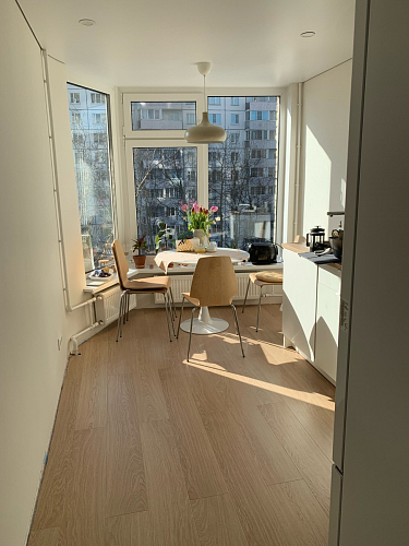 Стеклянный стол Tulip 90 black glass фото покупателя 7